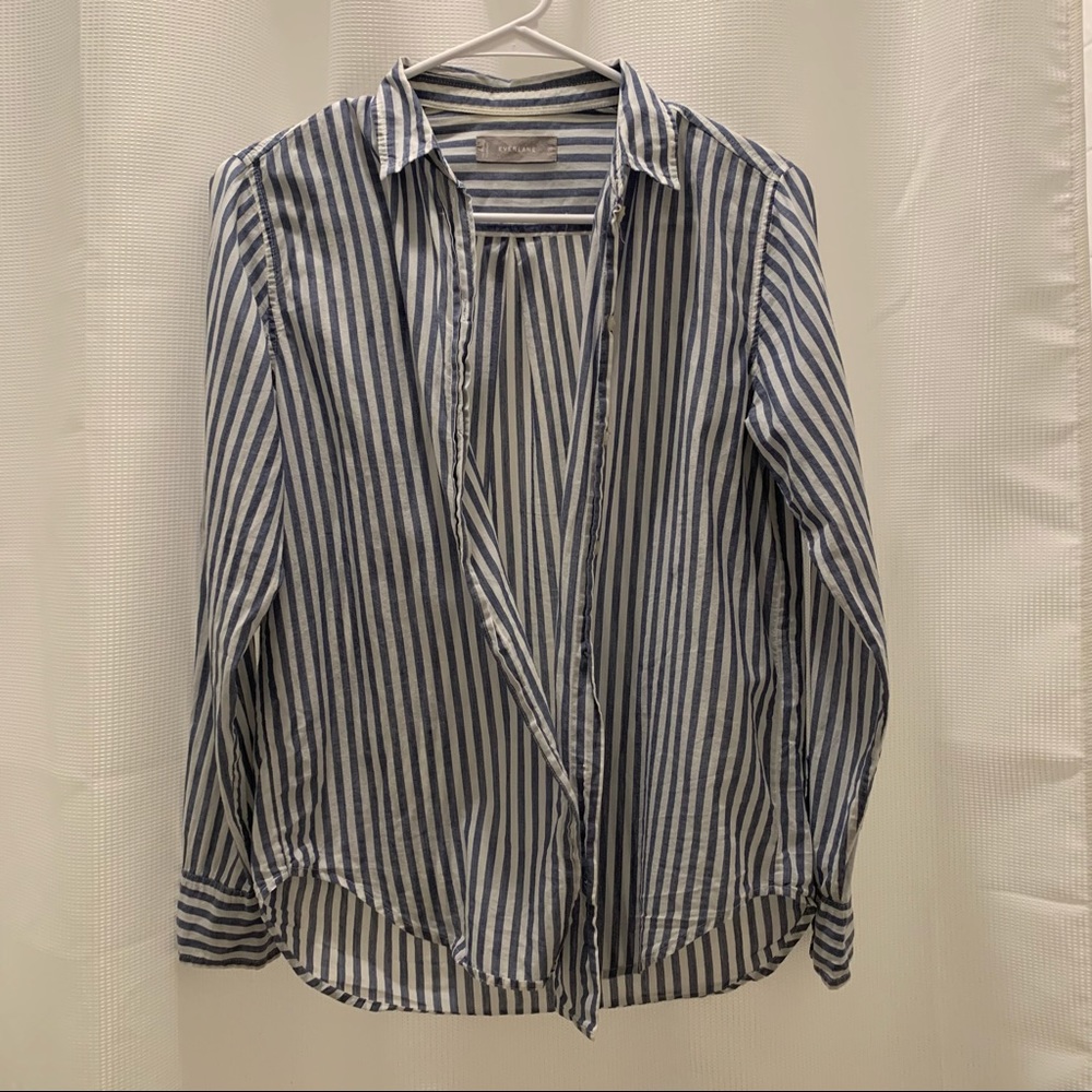 Everlane Striped 100% Cotton Button Up